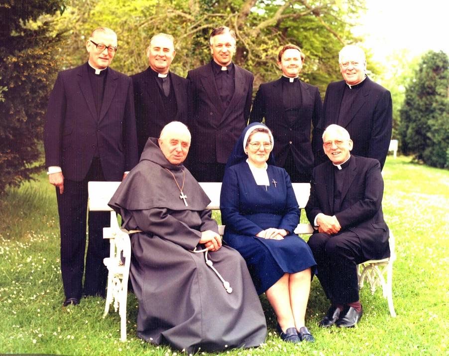 The Committee in 1982 (front from left): Bishop John Jukes, Sr. Paula Costello, Bishop Gerald Moverley; (back from left) Mgr. Ralph Brown ({President), Mgr. David Cousins, Mgr. James Joyce (Secretary), Fr.Gordon Read, Mgr. Gerard Sheehy.
