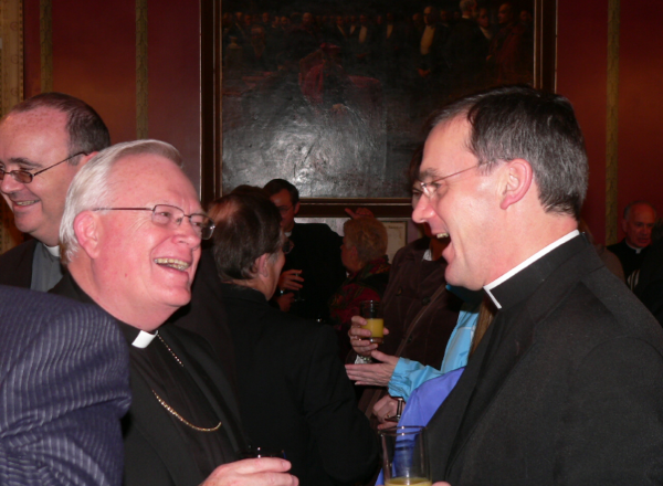 Bishop Peter Doyle (Northampton) and Bishop John Arnold (Auxiliary Bishop of Westminster) at the Reception at Archbishop’s House.